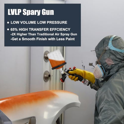 AEROPRO Tools R500 LVLP Air Spray Gun with 22 Ounce Disposable Paint Cups - size: A610 With Disposable Cup Kit