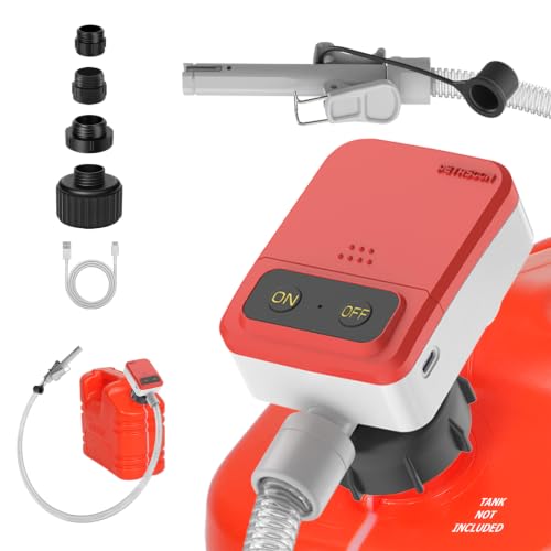 PETASOON Fuel Transfer Pump Battery USB Powered 3.8GPM Transfer Gas Diesel