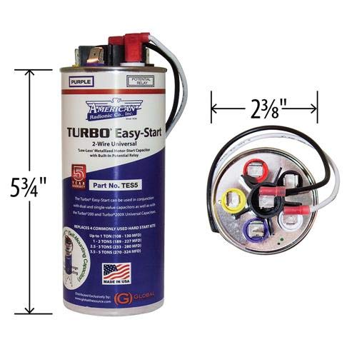 Replacement for Kickstart to-5 - Amrad 1.5 to 5 ton Universal Hard Start Kit