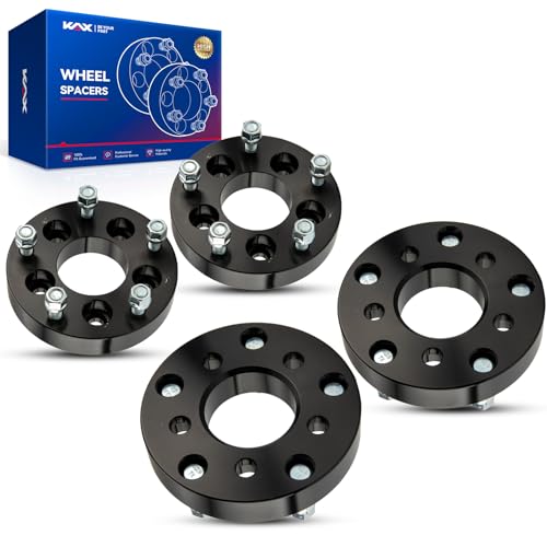 KAX 5x4.5 to 5x5.5 1.25 inch Lug-Centric Wheel Adapters fit for Ford Ranger - color: Black, size: 5x4.5 to 5x5.5-73mm-1/2"x20-1.25"(31.8mm)-4pcs