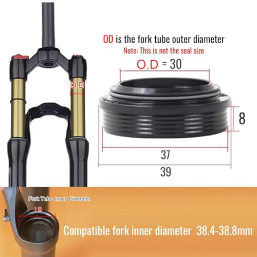 MTB Bike Fork Dust Seal Kit Oil Seal Wiper for Fork Maintenance - size: 30mm