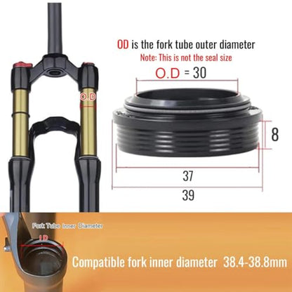 MTB Bike Fork Dust Seal Kit Oil Seal Wiper for Fork Maintenance - size: 30mm