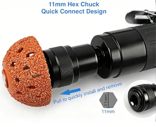 Low Speed Tire Repair Kit, 2500RPM Air Tire Buffer Tire Patch Kit, Pneumatic Tire Buffing Wheel, Grinding Cutting Deburring Polishing Machine, Cleaning Tool, Rear Exhaust, Tungsten Steel Head