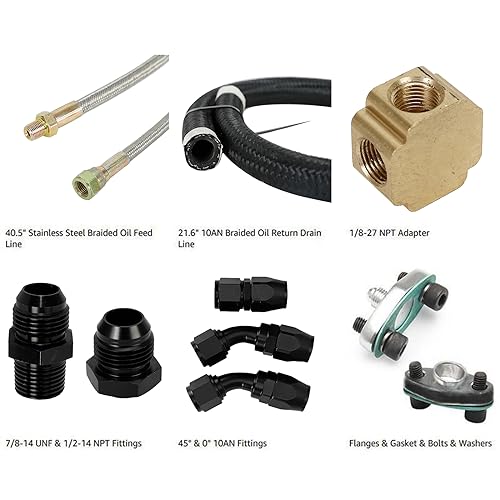 Turbo Oil Drain Line Kit for T3/T4/T04E/T60/T61/T70