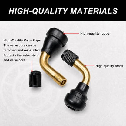 2Pcs Tubeless Tire Valve Stem PVR60/PVR70, Bent 90 Degree Angled - size: PVR70/PVR60