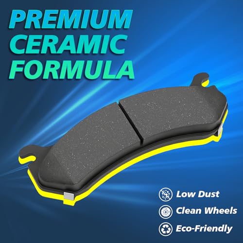 HARUMA D785 Rear Ceramic Brake Pads Compatible Select Chevy Models - size: HBKP8005