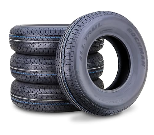 ROCKMAN Trailer Tire ST225/75R15 10-Ply Load Range E 117M Radial 11168 Set4 - size: ST225/75R15