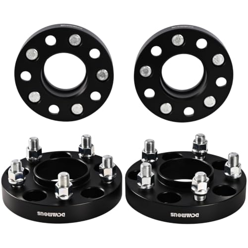 4pc Forged 5x4.75 Hubcentric Wheel Spacers 1 Inch Thick with M12x1.5 Studs - size: 1 Inch-4 PCS