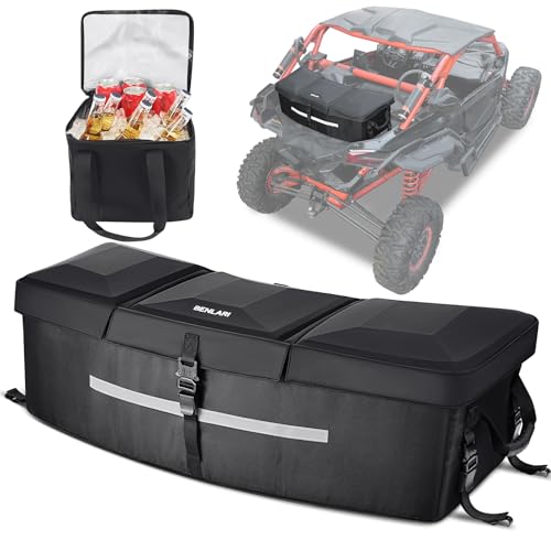 Benlari 53L Can Am X3 Rear Storage Box, ATV Storage Bags Waterproof, ATV Cargo Bag with Cooler Compatible with Can-Am Maverick X3 Sport Commander Outlander Renegade,Replacement for 715002923