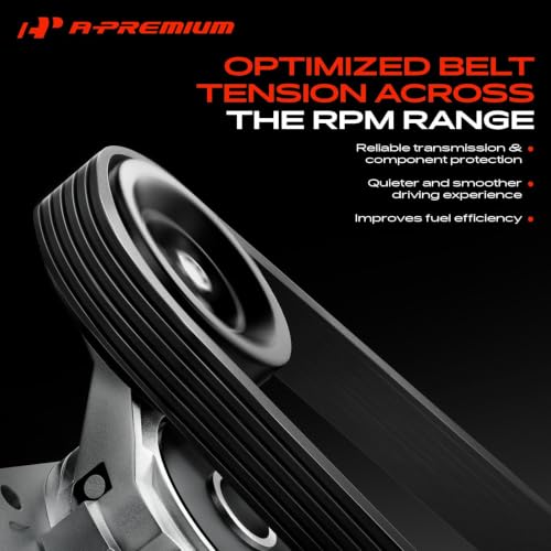 A-Premium Belt Tensioner Assembly with Pulley Compatible with Chevrolet