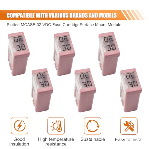 30A 32V Mini Slotted Automotive MCASE Shaped Cartridge Fuse Kit - size: 30A