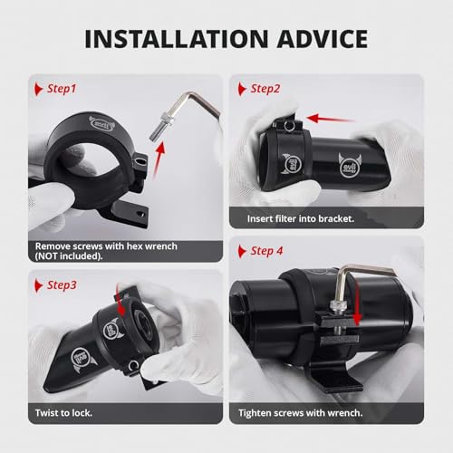 EVIL ENERGY 60MM Fuel Filter Mounting Bracket, Fuel Pump Clamp Holder 2PCS - size: 60mm