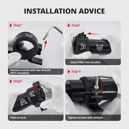 EVIL ENERGY 60MM Fuel Filter Mounting Bracket, Fuel Pump Clamp Holder 2PCS - size: 60mm