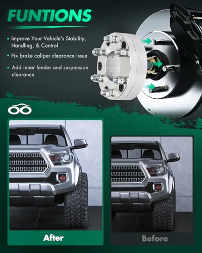 SCITOO 2" Wheel Adapters 5x5 to 6x5.5 for Chevy Tahoe 2Pcs - color: Silver, size: 2Pcs - 5x5 -14x1.5-2inch-78.1mm