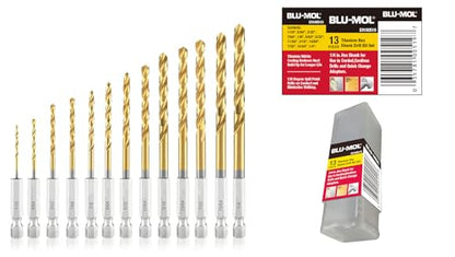 Disston E0100519 13-Piece Titanium Impact Hex Shank Drill Bit Set with Carrying Case - style: TITANIUM IMPACT HEX DRILL BIT SET 13PCS