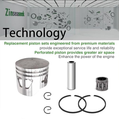 40mm 44mm Cylinder Assembly Piston Assembly for 43cc 47cc 49cc 2 Stroke Engine with Cylinder Piston Ring Circlip Gasket Piston Pin Needle Bearing Spark Plug (44mm-6A, Piston) - color: 44mm-6A, size: Piston