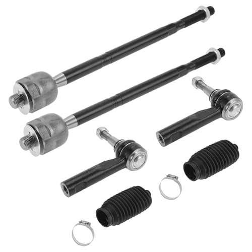 X AUTOHAUX 6pcs Front Inner Outer Tie Rod Ends Kit Suspension Steering Tie Rod End with Boot for Chevrolet Equinox for GMC Terrain Drag Link No.EV800648/ES800640