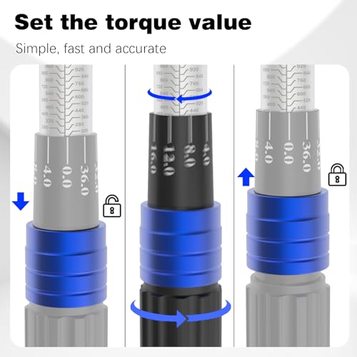 SuZhi 1 Inch Drive Torque Wrench 200-1000 FT.LB / 271-1356.7N.M/Aluminum Alloy handle & Cr-Mo Material Head, Heavy Duty, Professional,Dual Direction, Store in Solid Case - size: 1'' 1pc