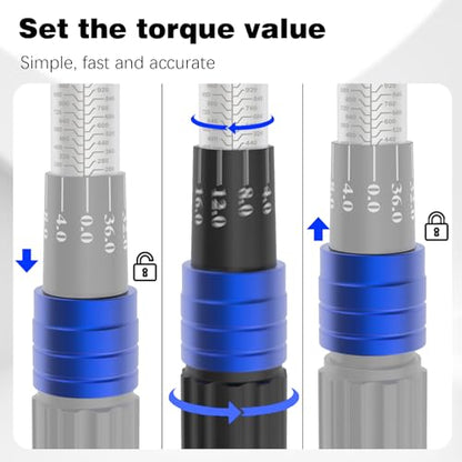 SuZhi 1 Inch Drive Torque Wrench 200-1000 FT.LB / 271-1356.7N.M/Aluminum Alloy handle & Cr-Mo Material Head, Heavy Duty, Professional,Dual Direction, Store in Solid Case - size: 1'' 1pc