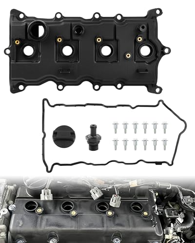 Engine Valve Cover w/Gaskets, Bolts & Oil Cap for 2.5L Altima Sentra Rogue - size: 13264-JA00A