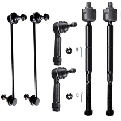 6PC Front Tie Rods & Sway Bar for Dodge Caliber, for Jeep Compass Patriot - size: K80258 EV80645 ES800408