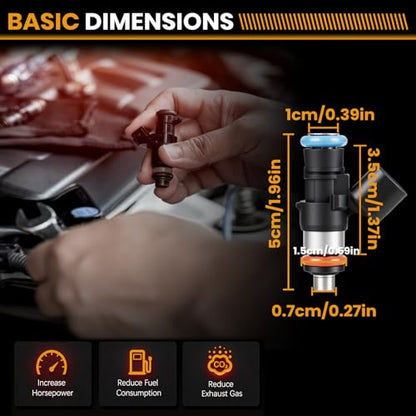 Fuel Injectors 0280158191 Compatible with Ford Lincoln V6 3.5L 3.7L - size: 0280158191 6P