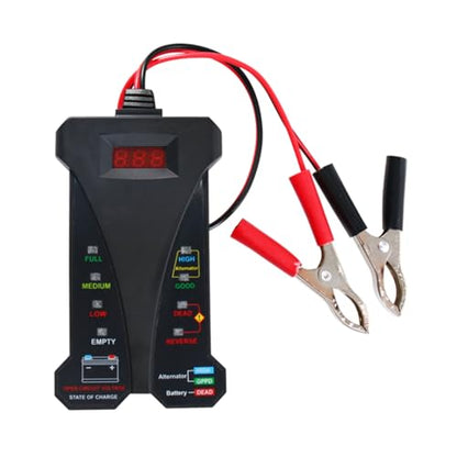 J805 Charging System Analyzer, 12V Digital Car Battery Tester for Car Truck Motorcycle SUV ATV RV and Boat
