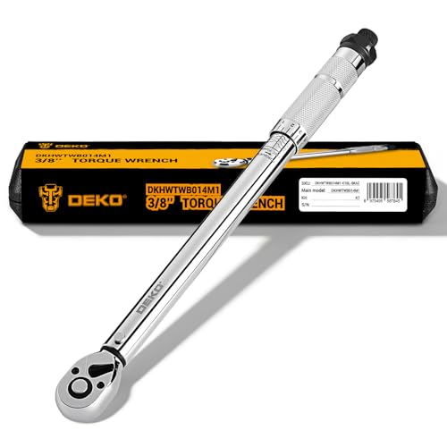 DEKOPRO Torque Wrench 3/8 Inch Drive Click, 5-50 Ft-Lb/6.8-67.8 Nm Torque Wrench, ±3% High Precision, 72 Tooth Torque Wrenches with Dual-Direction Adjustable for Bike Motorcycle and Car Repair - size: 3/8 Inch (5-50 ft.-lb.)