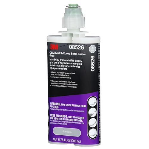 3M OEM Match Epoxy Seam Sealer 08526, Gray, 200 ml, Automotive Two-Part Epoxy, Medium-Bodied, Fast Cure, for Automotive Bare Metal or Primed Surfaces - color: Gray