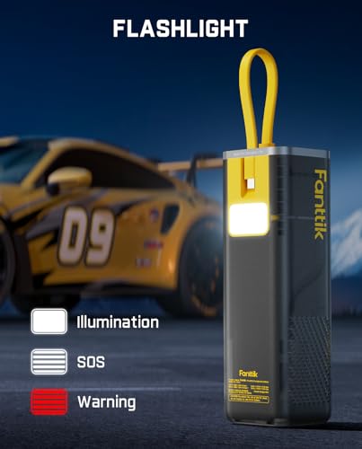 Fanttik X9 APEX Portable Air Compressor for Car Tires, 35s Fast Inflation - color: Mechanical Gray