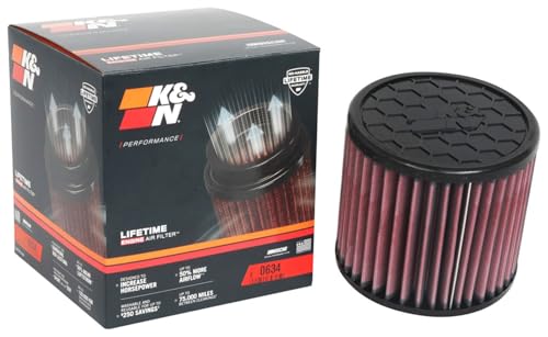 K&N High-Flow Original Lifetime Engine Air Filter: High Performance, Premium, Washable, Replacement Filter: Compatible with 2021-2026 Ford/VOLKSWAGEN Bronco, Ranger, Amarok, E-0634 - style: Lifetime/Washable - Oiled Cotton