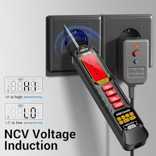 ANENG 0.5V-600V Multimeter, AC/DC Automotive Test Light, Circuit Tester Pen - style: A3016 Rechargeable Version