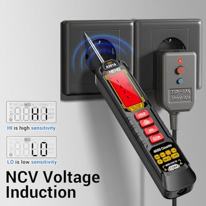 ANENG 0.5V-600V Multimeter, AC/DC Automotive Test Light, Circuit Tester Pen - style: A3016 Rechargeable Version