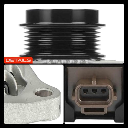 A-Premium Alternator, 12V 215A 6-Groove Decoupler Pulley Clockwise