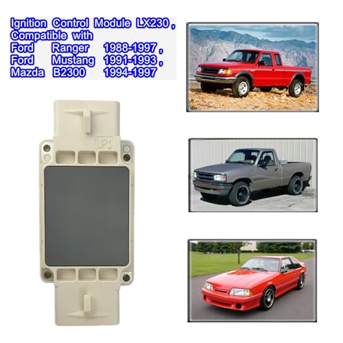 Ignition Control Module LX230 ,Compatible with Ford Ranger 1988-1997, Ford Mustang 1991-1993, Mazda B2300 1994-1997 Replace LX230 1U2Z12A297AA 81SF12297FB