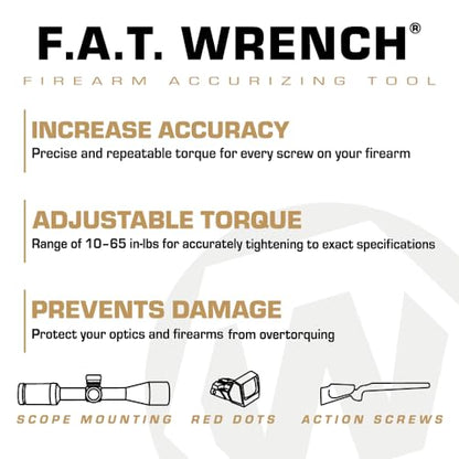 Wheeler Manual Firearms Accurizing Torque Wrench with Inch/Pounds Measurement, Bits and Storage Case for Scope Mounting, Gunsmithing and Maintenance