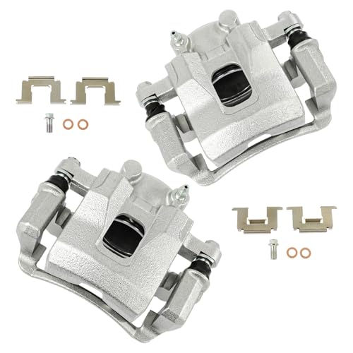 cciyu Front Left & Right Disc Brake Calipers With Bracket 19B956A 19B957A - size: Front[19B956A+19B957A]