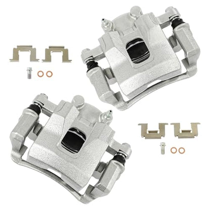 cciyu Front Left & Right Disc Brake Calipers With Bracket 19B956A 19B957A - size: Front[19B956A+19B957A]