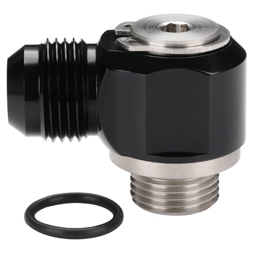 10AN Male Flare Banjo to 8AN -8 ORB Stainless Steel Banjo Bolt Assembly Fitting Adapter Black - size: 10AN to -8 ORB