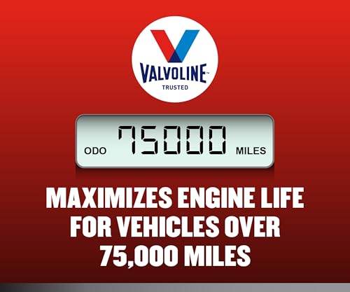 Valvoline Full Synthetic High Mileage with MaxLife Technology SAE 10W-30 Motor Oil 5 QT, Case of 3 - size: 5 qt (Pack of 3), style: Full Synthetic High Mileage