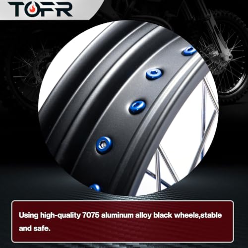 TOFR 17" CNC Wheels Rims for Yamaha YZ250FX 15-25 YZ450FX 16-25