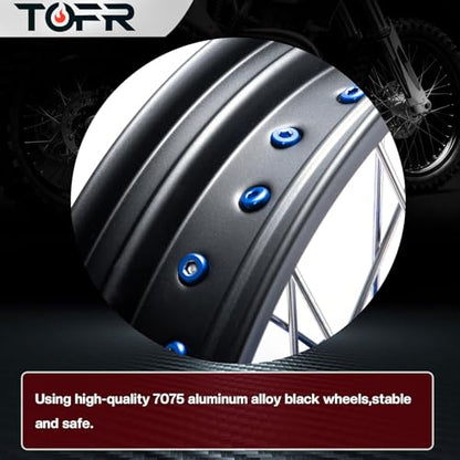 TOFR 17" CNC Wheels Rims for Yamaha YZ250FX 15-25 YZ450FX 16-25