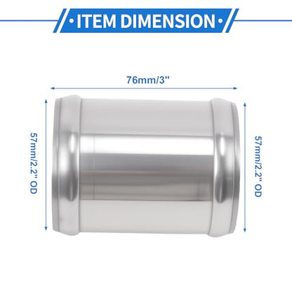 2.25" OD 0° 6063 Aluminum Alloy Tube Intercooler Pipe 3" Length - size: 2.25"OD 3"Length