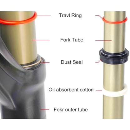 MTB Bike Fork Dust Seal Kit Oil Seal Wiper for Fork Maintenance - size: 30mm