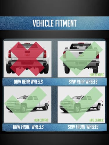 Wheel Accessories Parts 4 Pcs Wheel Adapters 8 on 6.50 2.00 Thick 116.7mm Hub M14x1.5 Thread Stud Fits Adapts 2011+ Silverado Sierra 2500 3500 Wheels to 99-2010 2500 3500 Single Rear Wheels (SRW) - size: 8x6.5 to 8x180, style: 2.00" Alum (4 Pack)