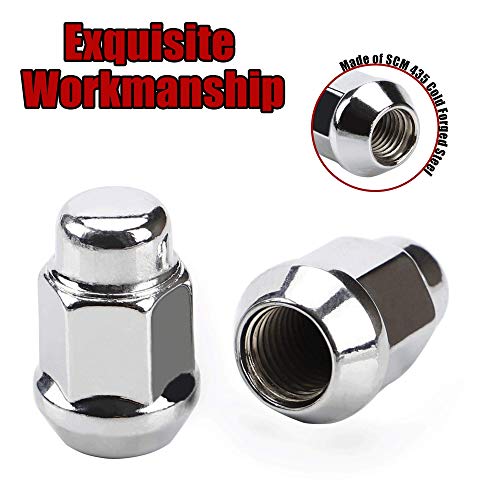 20PCS Chrome Bulge Acorn Lug Nuts, 1.4 inch, 1/2-20 - color: Chrome, size: 1.4 inch
