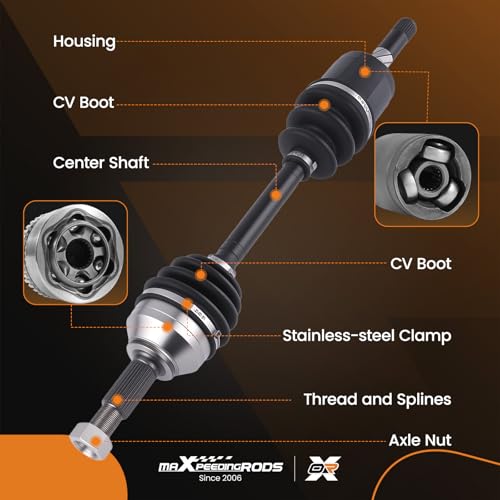 maXpeedingrods 2PCS Front Left and Right CV Axle Shaft for Nissan Rogue - size: 66-6285