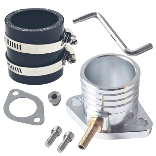 Racing Intake Pipe Inlet Manifold Adapter Kit Silver - color: silver