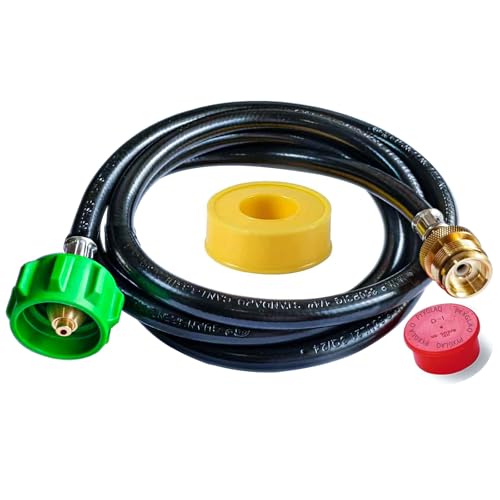 6 Feet for Weber Adapter Hose for Weber Travelev Grill, for Weber Traveler Grill Accessories for Weber Q 1000 for Weber Q Series, and for Weber Traveler Gas Go-Anywhere Grills Propane Adapter. - size: 6FT for Weber Traveler/Weber Q Grill