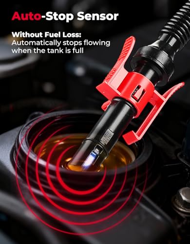KEMIMOTO Rechargeable Fuel Transfer Pump with 4000mAh Lithium Battery Power